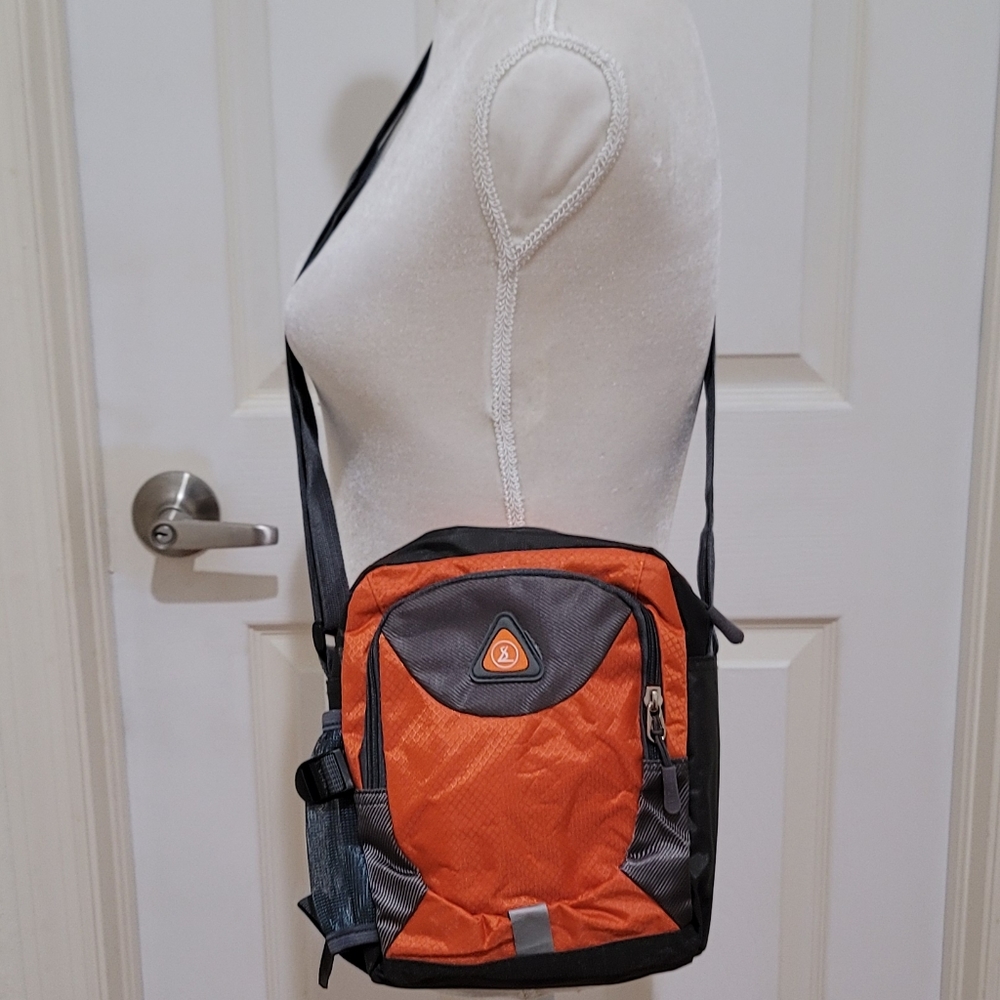 Unisex Orange Excursion Travelers Crossbody Bag